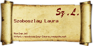 Szoboszlay Laura névjegykártya
